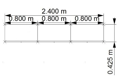 Schrankwand TEN K1 240 cm breit Zeichnung
