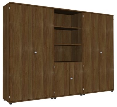 Schrankwand TEN K2 280 cm breit Nussbaum