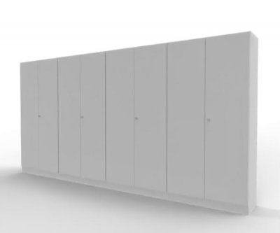 Büroschrankwand 400 cm breit Klassik K18 Weiß