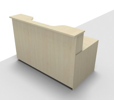 Empfangstheke Solid 160 cm mit Seitenblenden Frontansicht Ahron
