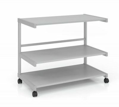 Bürowagen 81 cm breit mit 3 Böden Lichtgrau