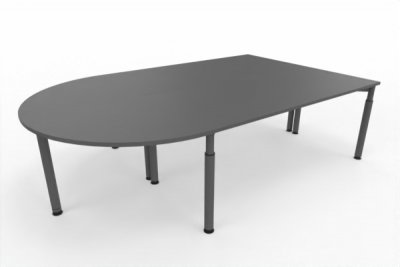 Doppelarbeitsplatz YD3 160x260 cm Gestellfarbe Grafit Tischplatten Grafit