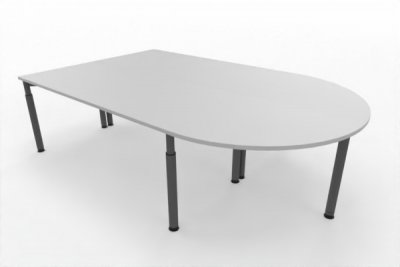 Doppelarbeitsplatz YD3 160x260 cm Gestellfarbe Grafit Tischplatten Lichtgrau