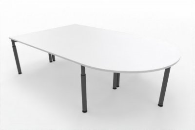 Doppelarbeitsplatz YD3 160x260 cm Gestellfarbe Grafit Tischplatten Weiß