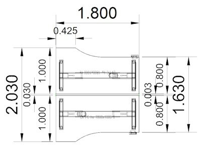 Doppelarbeitsplatz elektrisch höhenverstellbare PC-Schreibtische Zeichnung Stellfläche 203 x 180 cm