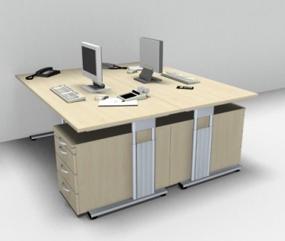 Doppelarbeitsplatz GC1 Ahorn