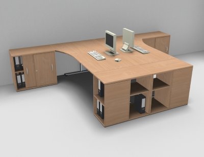 Doppelarbeitsplatz GD10 Buche