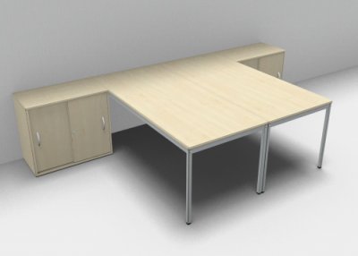 Doppelarbeitsplatz GD12 Ahorn