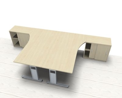 Doppelarbeitsplatz GD25 Ahorn