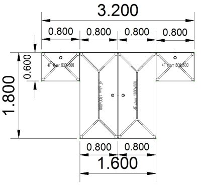 Doppelarbeitsplatz GK1 Stellfläche