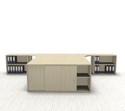 Doppelarbeitsplatz GT2 Ahorn