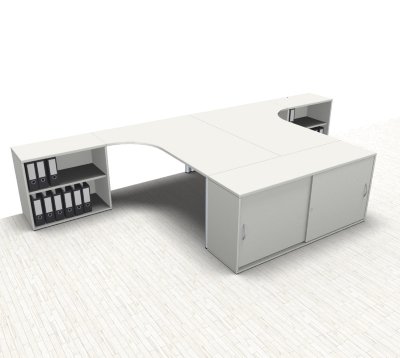 Doppelarbeitsplatz GT2 Weiss