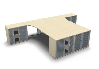 Doppelarbeitsplatz GQ4 Ahorn