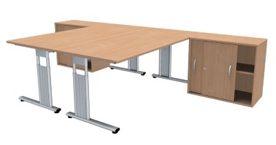 Doppelarbeitsplatz GD18 Buche