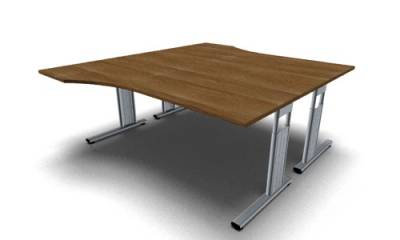 Doppelarbeitsplatz GS2 Nussbaum