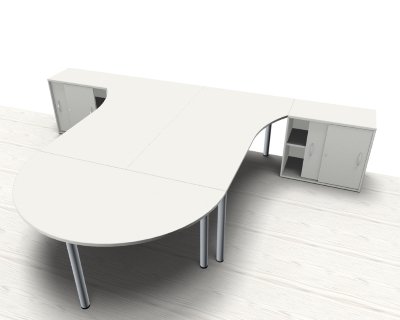 Doppelarbeitsplatz GVP Weiss