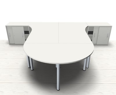 Doppelarbeitsplatz GVP Weiss