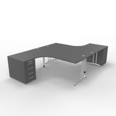 Doppelarbeitsplatz B200 Grafit