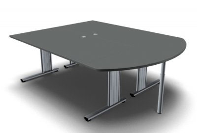 Doppelarbeitsplatz S19 Onyx-Grau