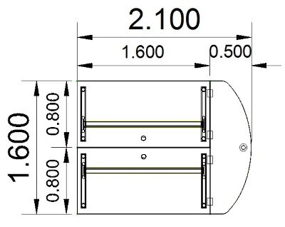 Doppelarbeitsplatz S19 Stellfläche