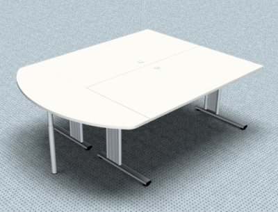 Doppelarbeitsplatz S19 Weiss