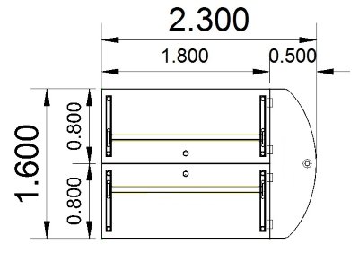 Doppelarbeitsplatz S20 Stellfläche