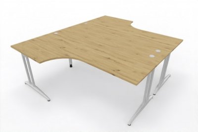 Doppelschreibtisch BD11 240x200cm Tischplatten Asteiche