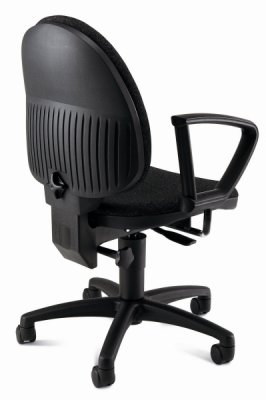 Bürodrehstuhl 0608 Rückansicht mit Armlehnen