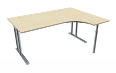 EDV-Schreibtisch TEN 160 cm, rechts ahorn