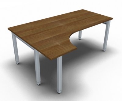 EDV-Schreibtisch ONE 180 cm links Nussbaum
