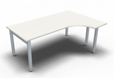 EDV-Schreibtisch ONE 180 cm rechts weiss