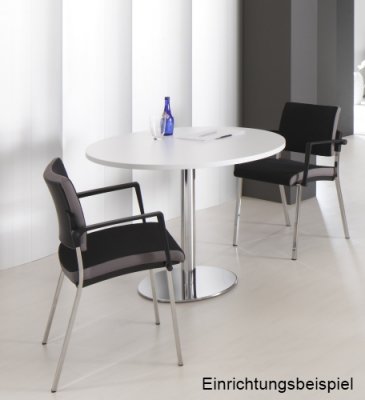 Meetingtisch rund 100 cm Einrichtungsbeispiel