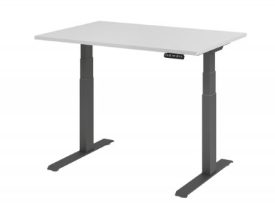 Schreibtisch HDK 120 cm elektrisch höhenverstellbar graphit grau