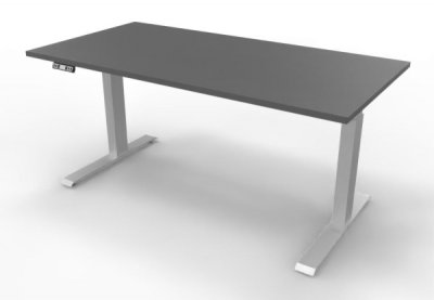 Schreibtisch HDK 160 cm elektrisch höhenverstellbar silber grafit