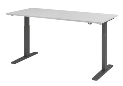 Schreibtisch HMK 180 cm elektrisch höhenverstellbar graphit grau