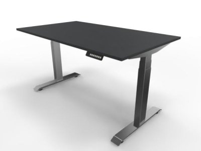 elektrisch höhenverstellbarer Schreibtisch Move4 140x80 cm Anthrazit-Silbergrau