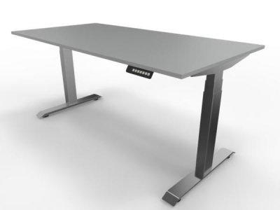 elektrisch höhenverstellbarer Schreibtisch Move4 160x80 cm Lichtgrau-Silbergrau