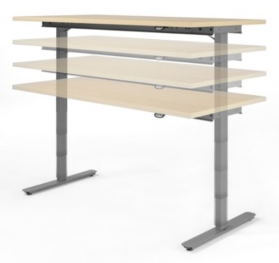 Elektrisch höhenverstellbarer Schreibtisch V160 Ahorn