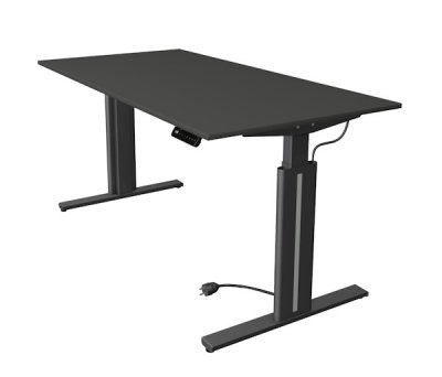 Elektrischer Schreibtisch 160 x 80 cm Move3 elegant Dekor Tischplatte Anthrazit