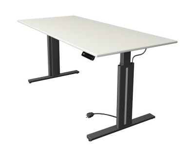 Elektrischer Schreibtisch 180 x 80 cm Move3 elegant Dekor Tischplatte Weiß