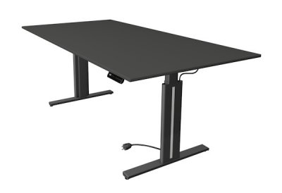 Elektrischer Schreibtisch 200 x 100 cm Move3 elegant Dekor Tischplatte Anthrazit