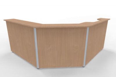 Empfangstheke 220x220 cm Solid Buche