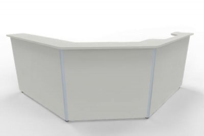 Empfangstheke 220x220 cm Solid Weiß