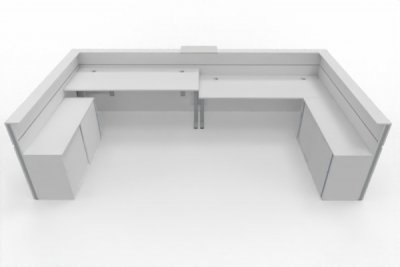 Empfangstheke Casus 416 x 228 cm Sußerweiß