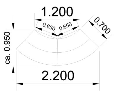 Empfangstheke KMG3 Stellfläche