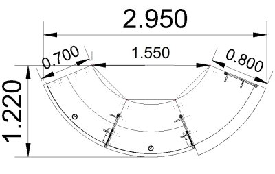 Empfangstheke KMG5 Stellfläche
