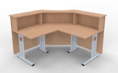 Empfangstheke Solid 160x160 cm Buche