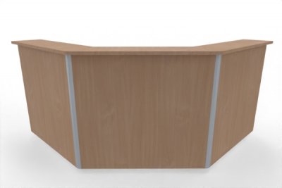 Empfangstheke Solid 180x180 cm Buche