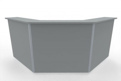Empfangstheke Solid 180x180 cm Weiß