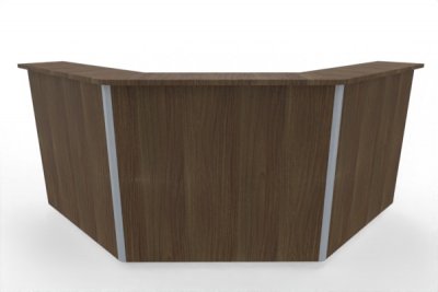 Empfangstheke Solid 180x180 cm Nussbaum